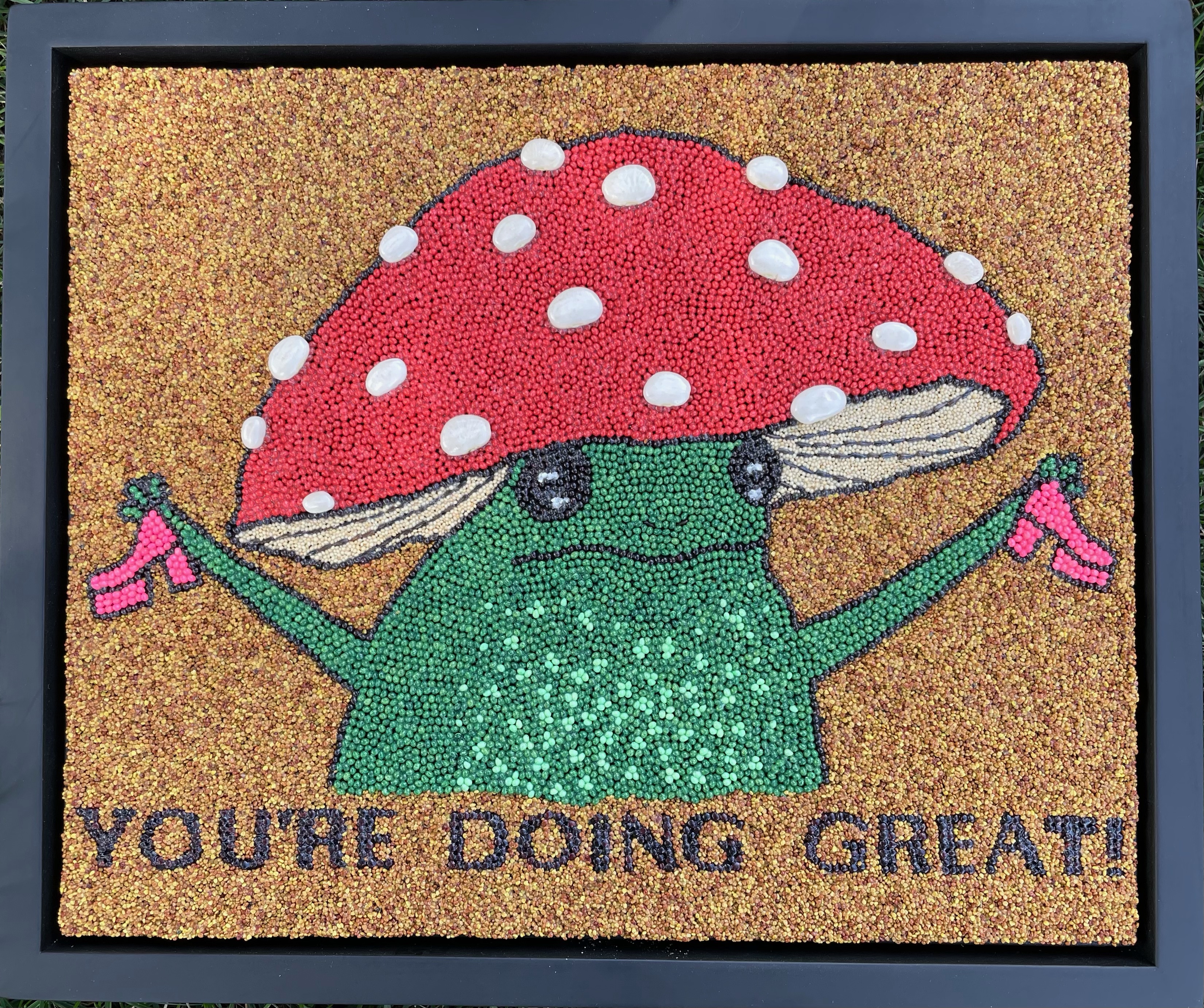 [Gayle Deutsch Mushroom Frog, based on Maybell Eequay's Mushroom Frog image]